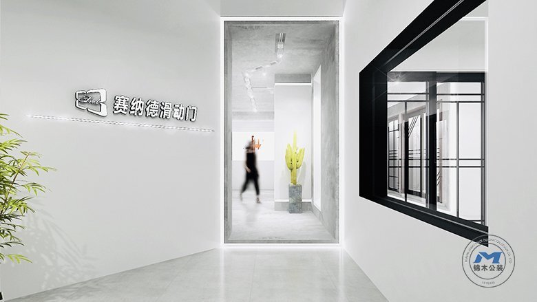 門業(yè)企業(yè)展廳裝修設(shè)計(jì)入口處