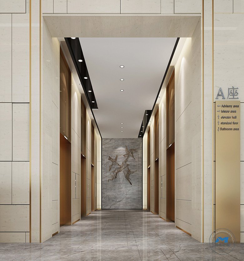 LOFT公寓型售樓部與樣板房裝修設(shè)計(jì)電梯間