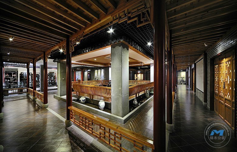 功夫茶樓裝修設(shè)計(jì)效果回廊