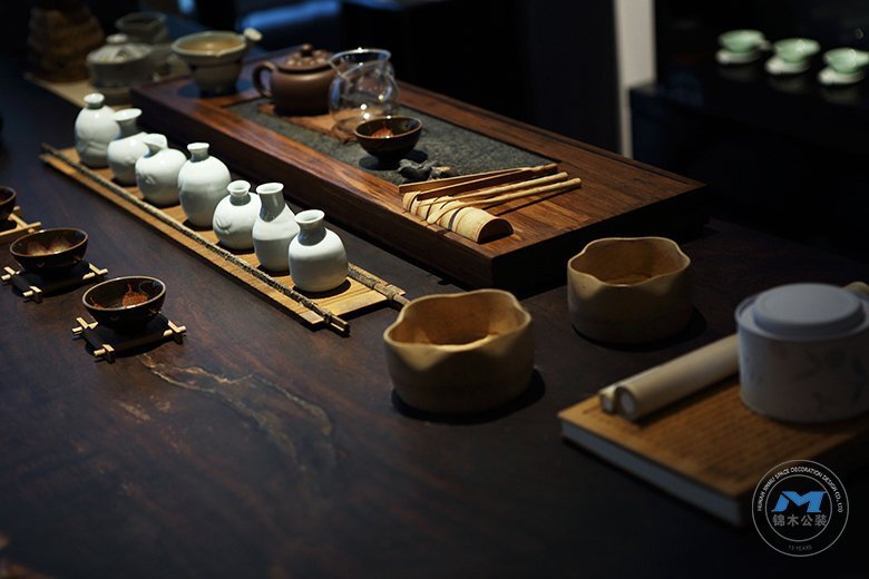 企業(yè)會所裝修設(shè)計效果茶室一角