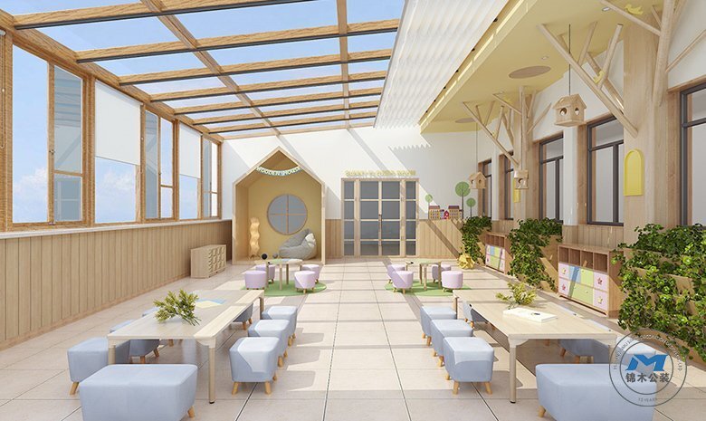 國際幼兒園裝修設(shè)計餐廳