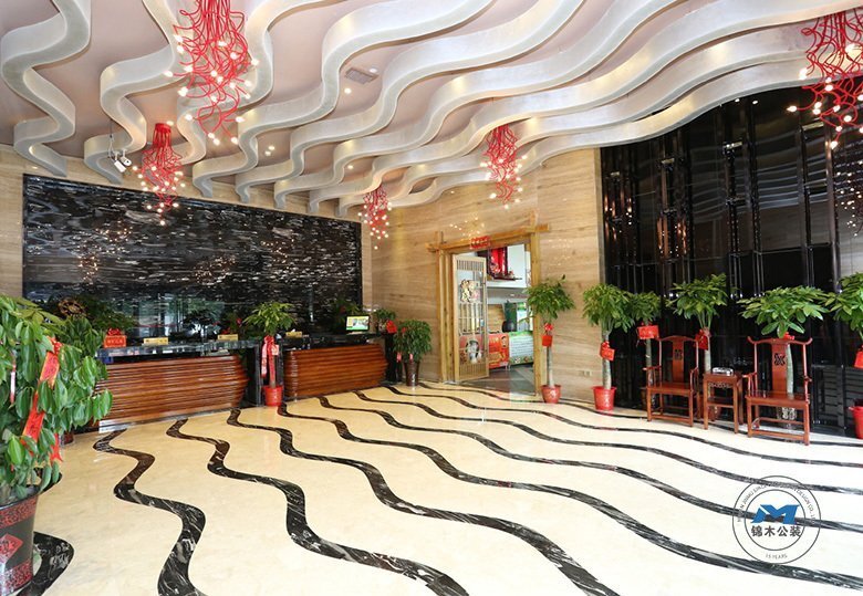主題情侶藝術(shù)酒店裝修設(shè)計(jì)前臺(tái)大廳