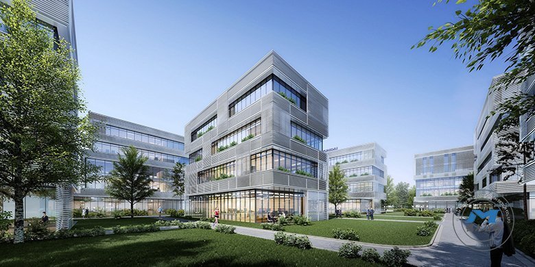 電子信息企業(yè)辦公廠房與車間裝修設(shè)計(jì)外景