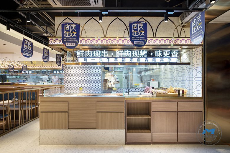 手工拉面館餐廳裝修設(shè)計(jì)食品加工區(qū)效果圖