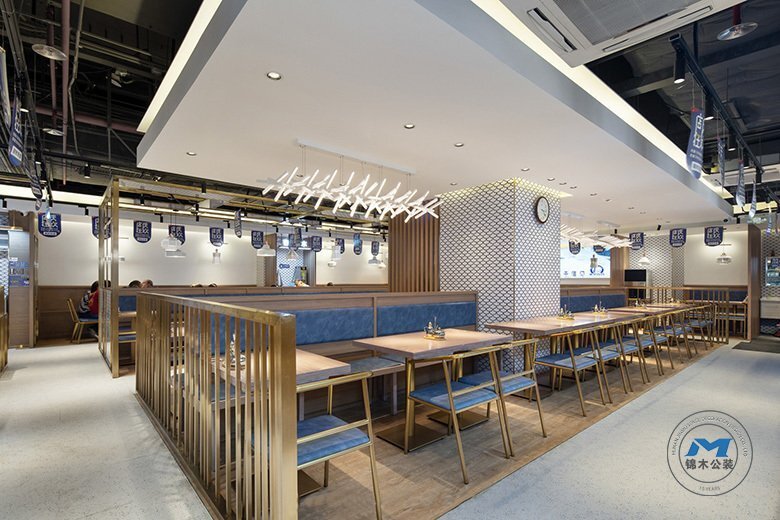 手工拉面館餐廳裝修設(shè)計(jì)大堂效果圖