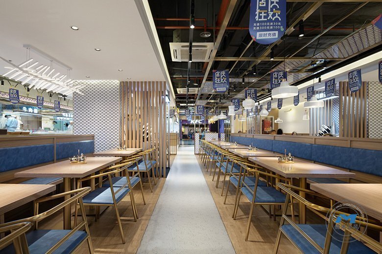 手工拉面館餐廳裝修設(shè)計(jì)過道效果圖