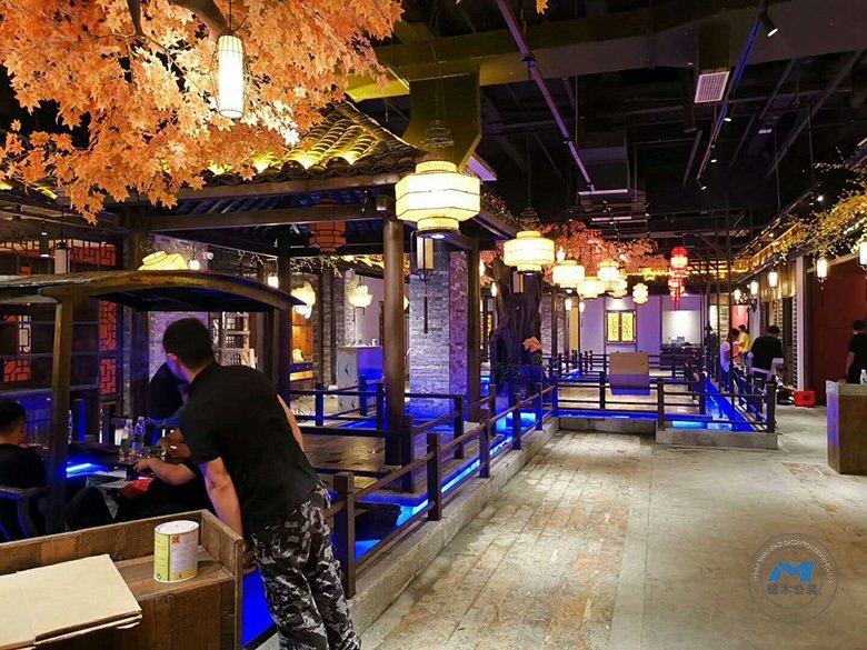 特色湘菜館餐廳裝修設(shè)計餐臺效果圖