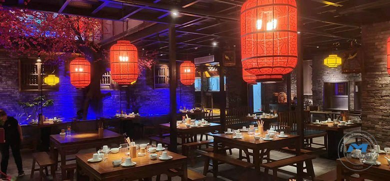 特色湘菜館餐廳裝修設(shè)計大堂效果圖
