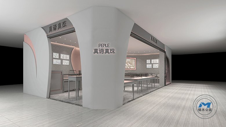 大型商超柜臺(tái)型門店裝修設(shè)計(jì)店招