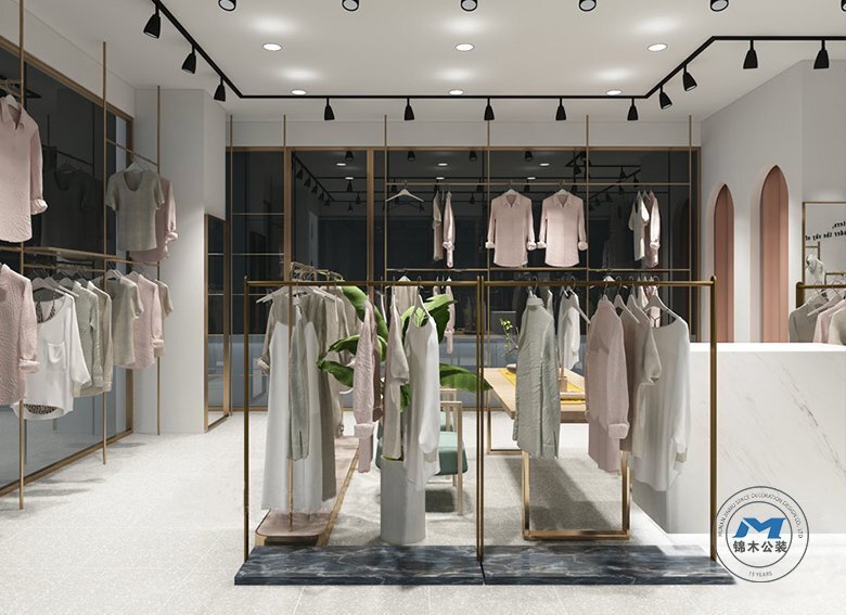 國際大牌女裝品牌店裝修設(shè)計收銀區(qū)