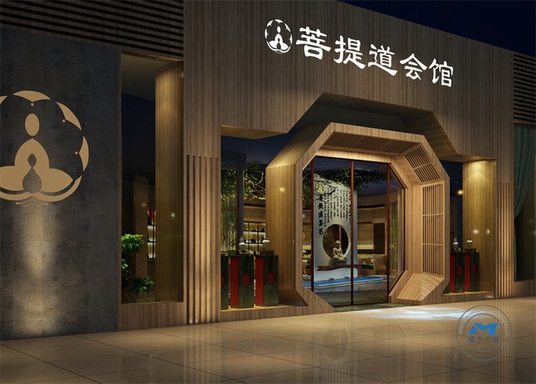古典中式茶樓裝修設(shè)計(jì)效果門牌