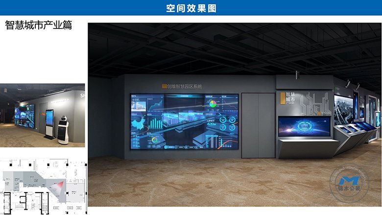 智慧城市企業(yè)展廳裝修設計效果產(chǎn)業(yè)篇