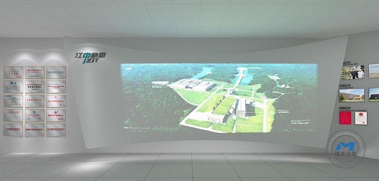 企業(yè)生產(chǎn)制造基地展廳裝修設(shè)計效果入口介紹